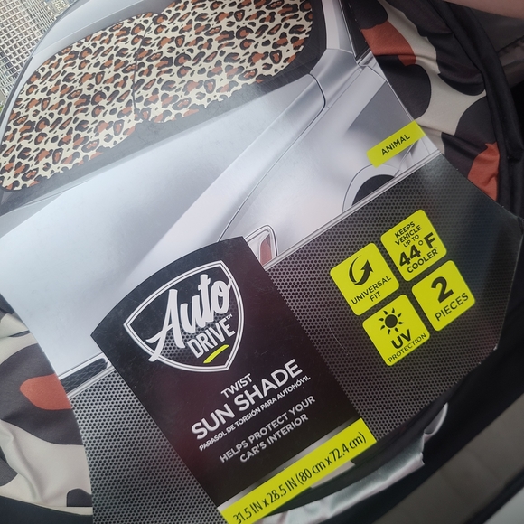 Auto Drive Leopard Print Car Sun Shade - Picture 1 of 1